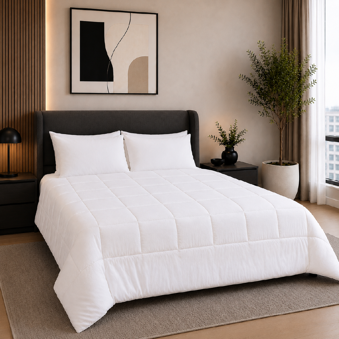 Down alternative summer duvet